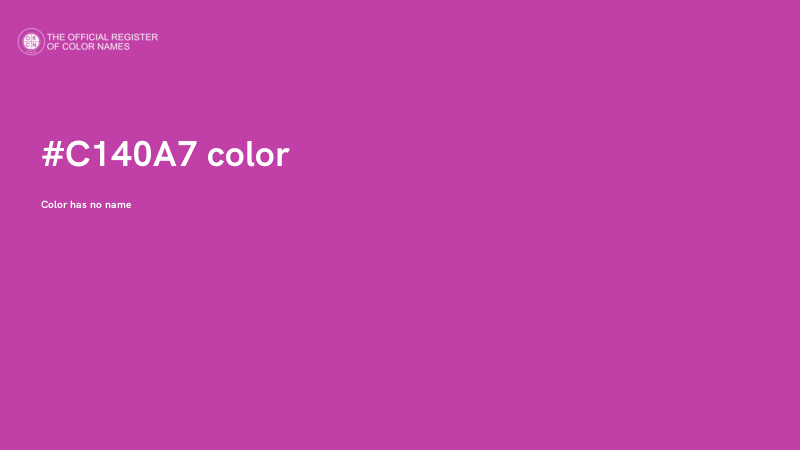 #C140A7 color image