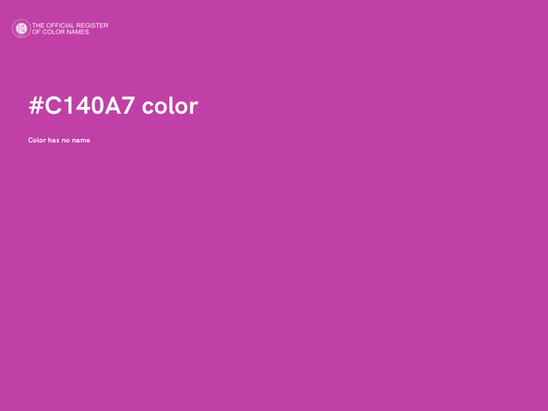 #C140A7 color image