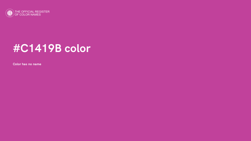 #C1419B color image