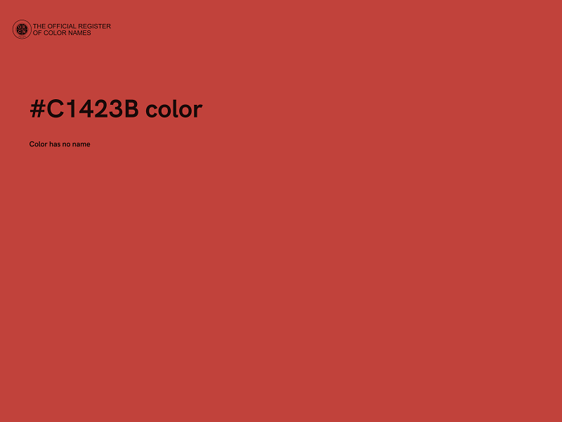 #C1423B color image