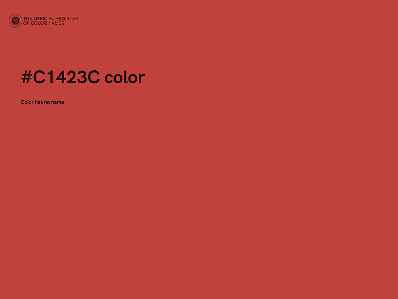 #C1423C color image