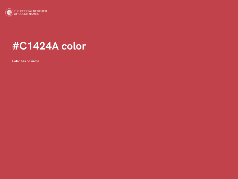 #C1424A color image