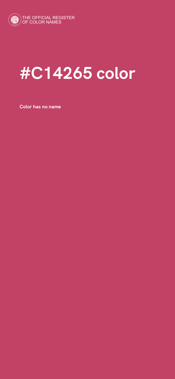 #C14265 color image