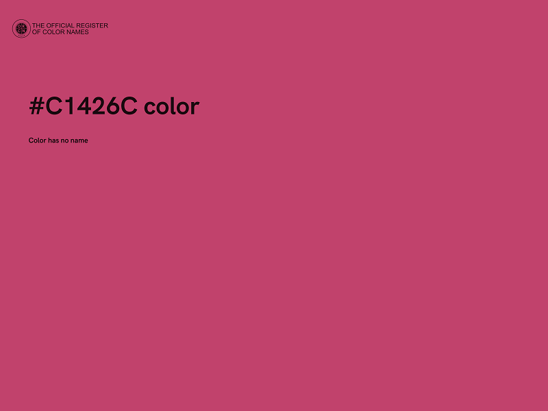 #C1426C color image