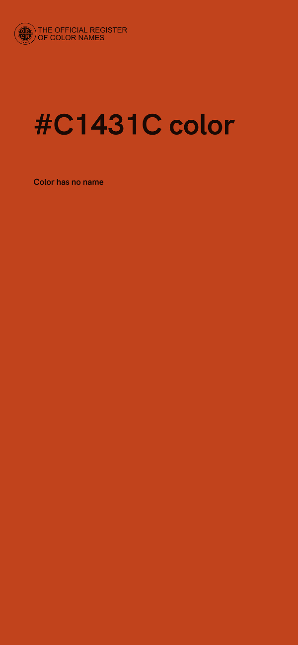 #C1431C color image