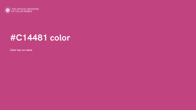 #C14481 color image