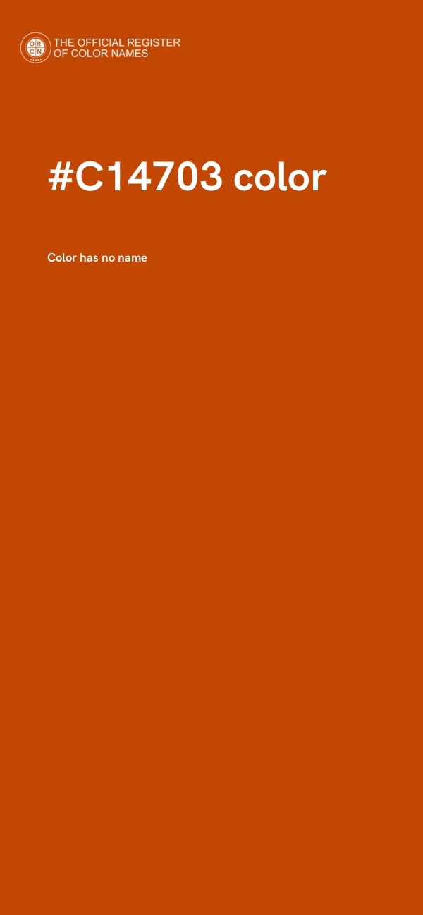 #C14703 color image
