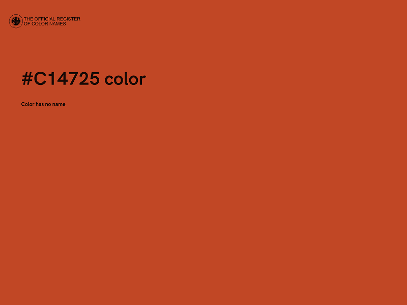 #C14725 color image