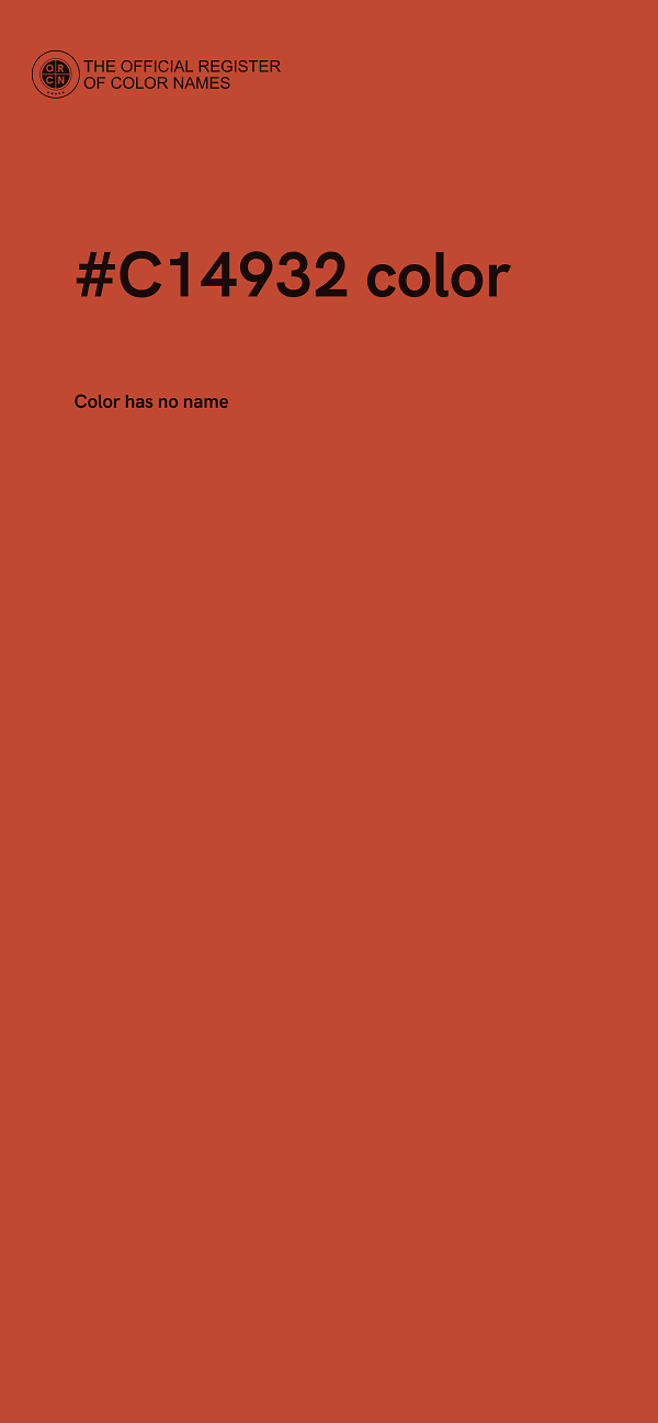 #C14932 color image