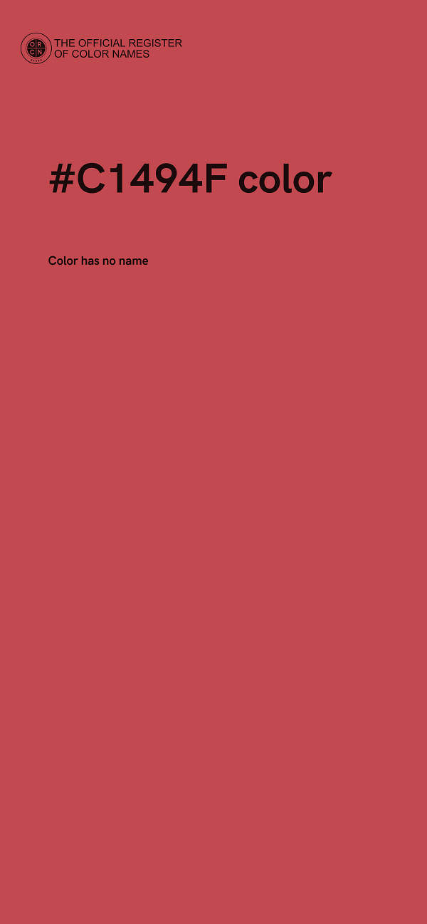 #C1494F color image