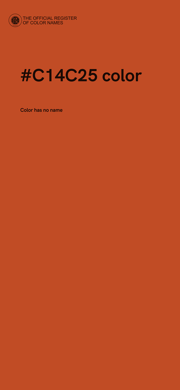 #C14C25 color image