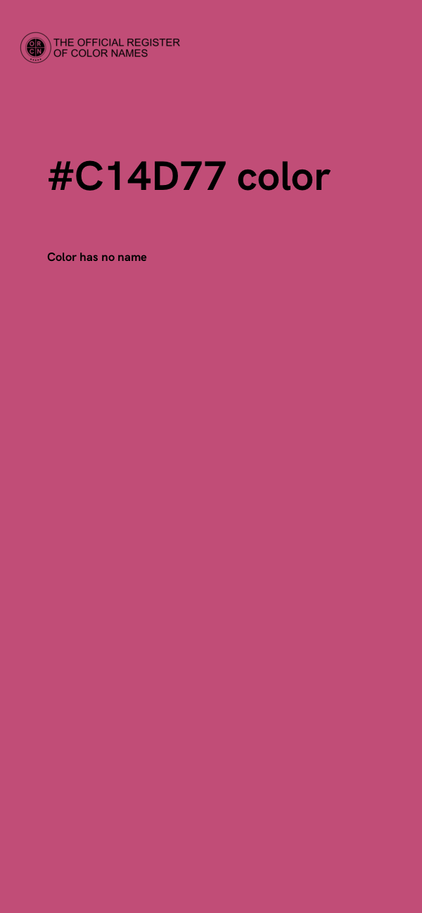 #C14D77 color image