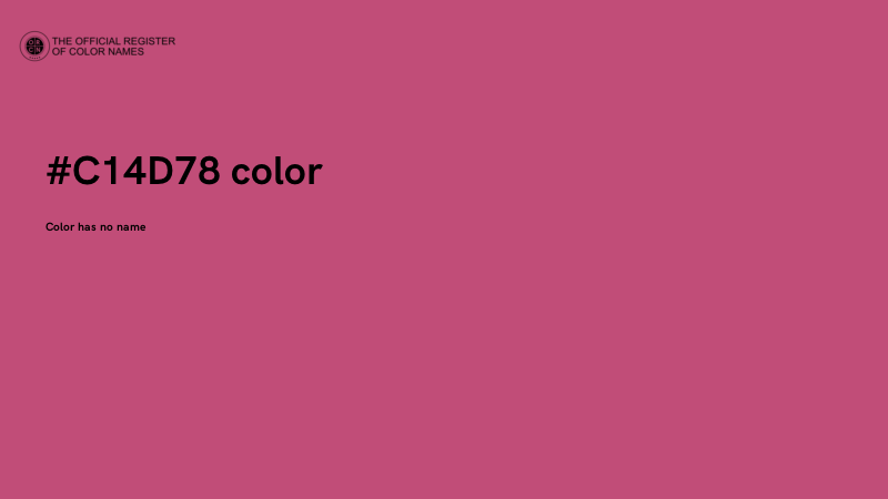 #C14D78 color image