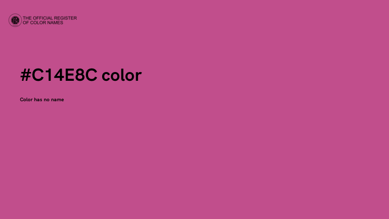 #C14E8C color image