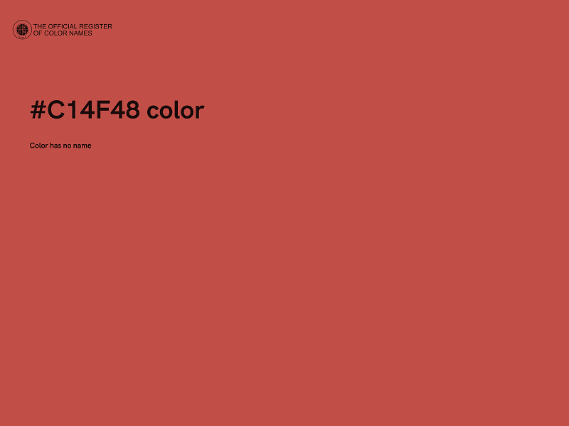 #C14F48 color image