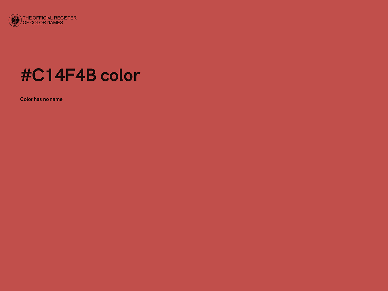 #C14F4B color image