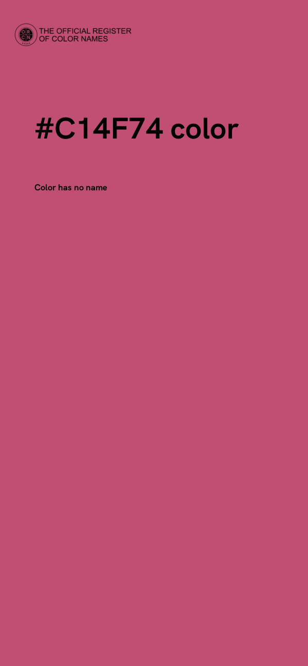 #C14F74 color image