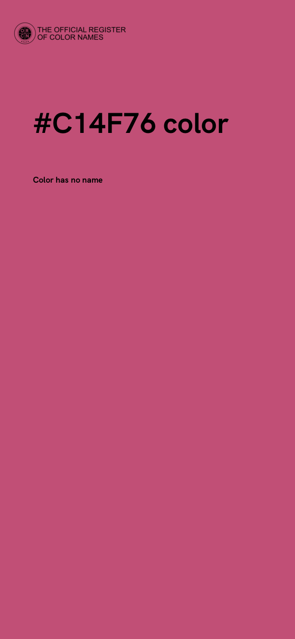 #C14F76 color image