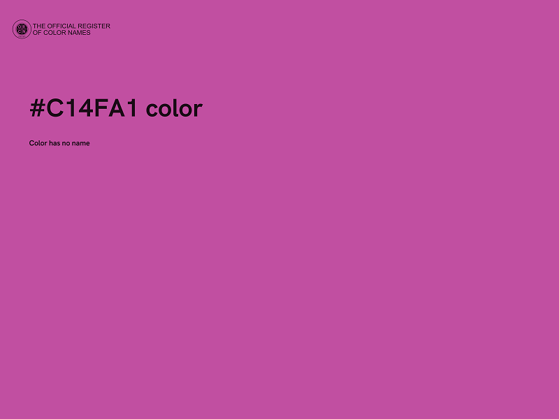 #C14FA1 color image