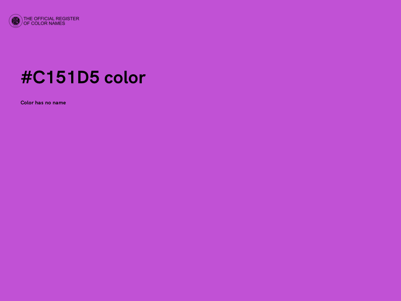 #C151D5 color image