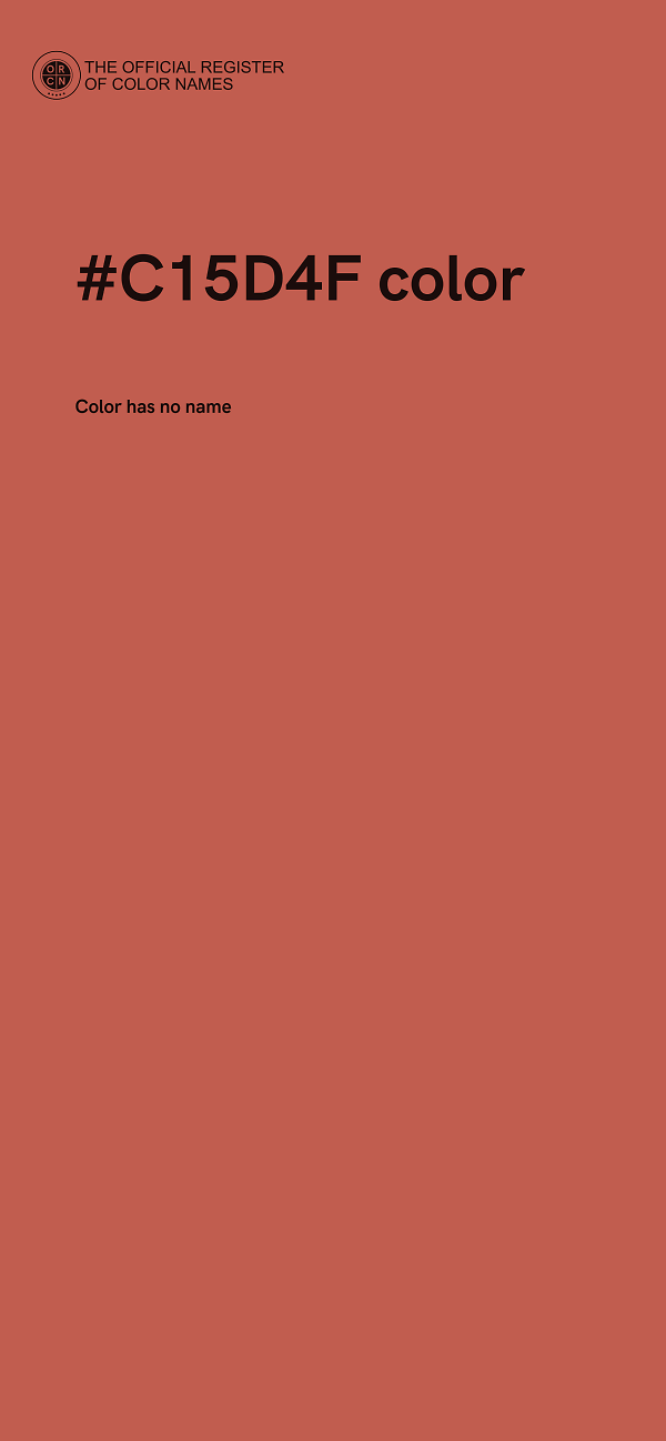 #C15D4F color image