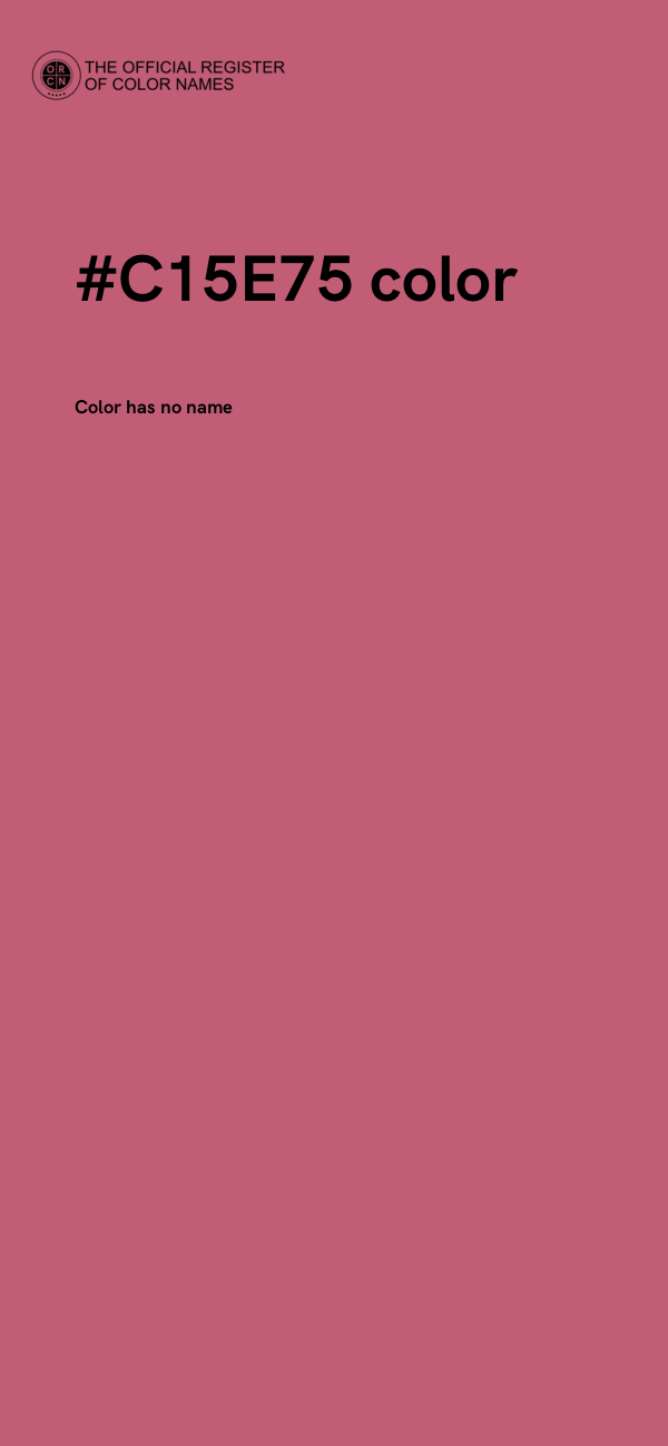#C15E75 color image