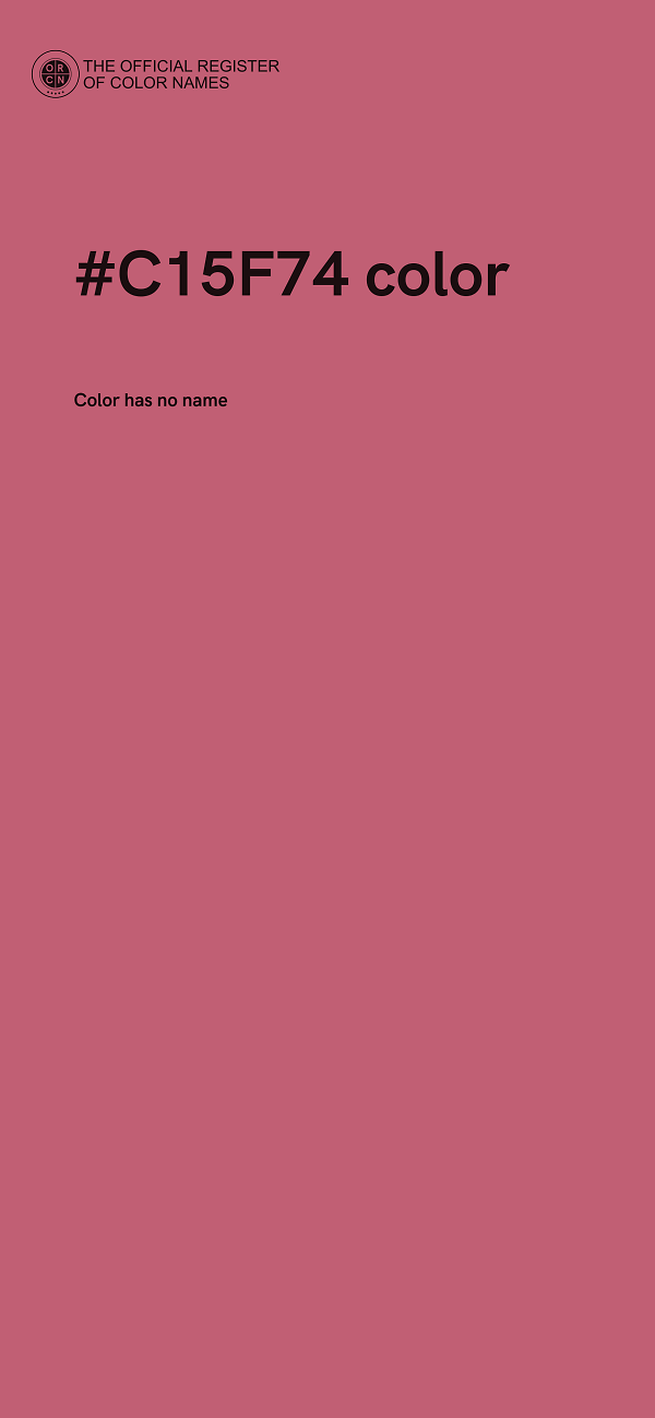 #C15F74 color image