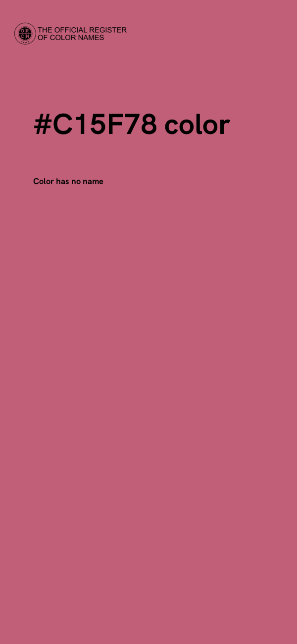 #C15F78 color image