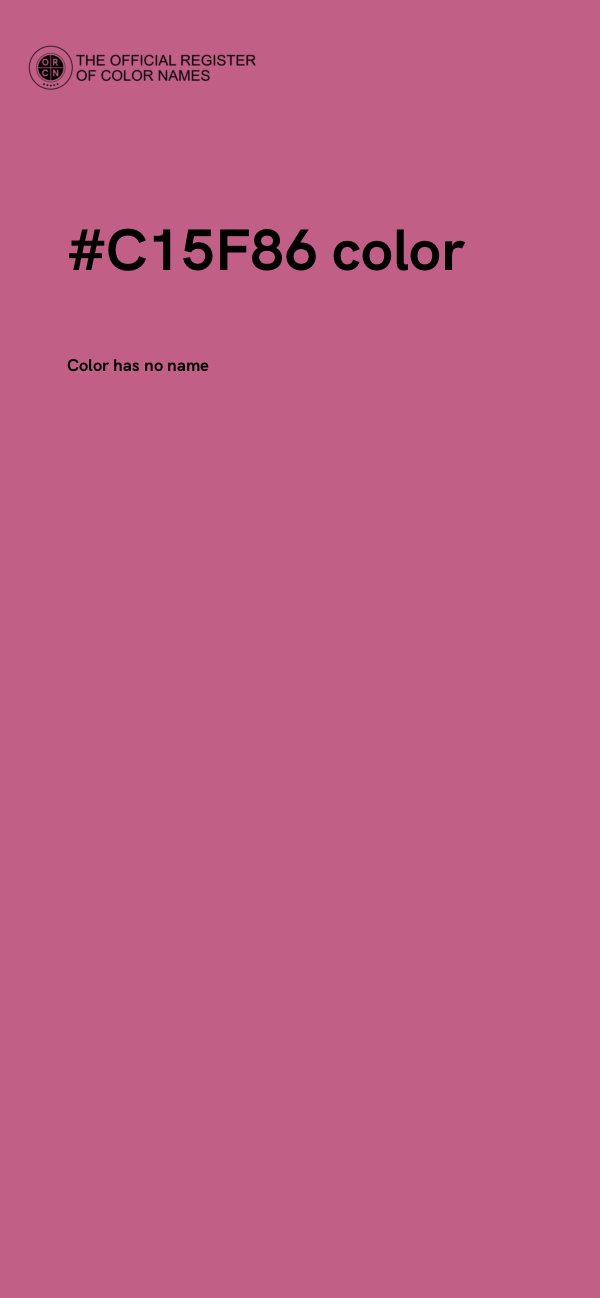 #C15F86 color image