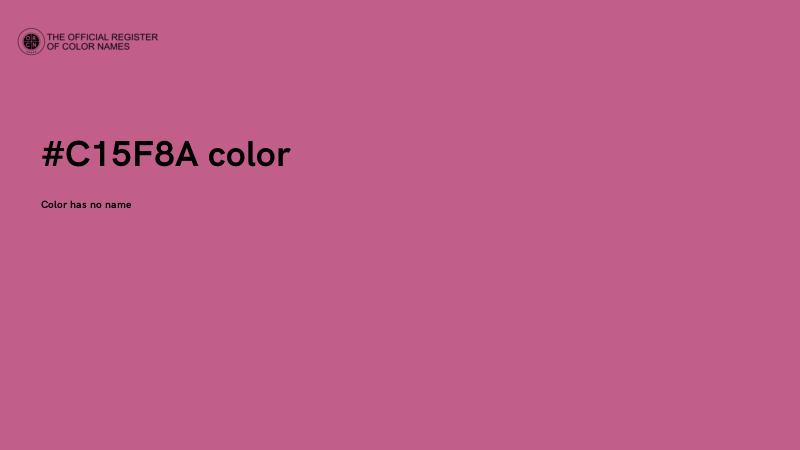 #C15F8A color image