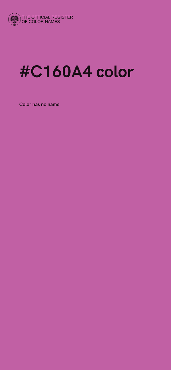 #C160A4 color image