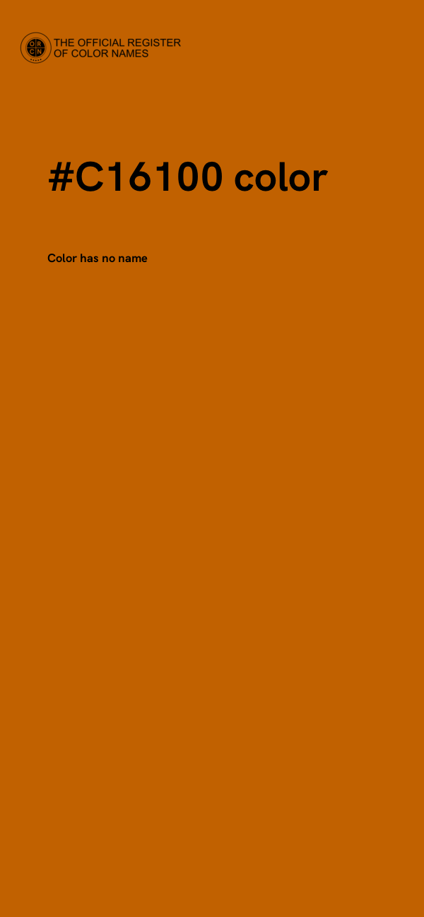 #C16100 color image