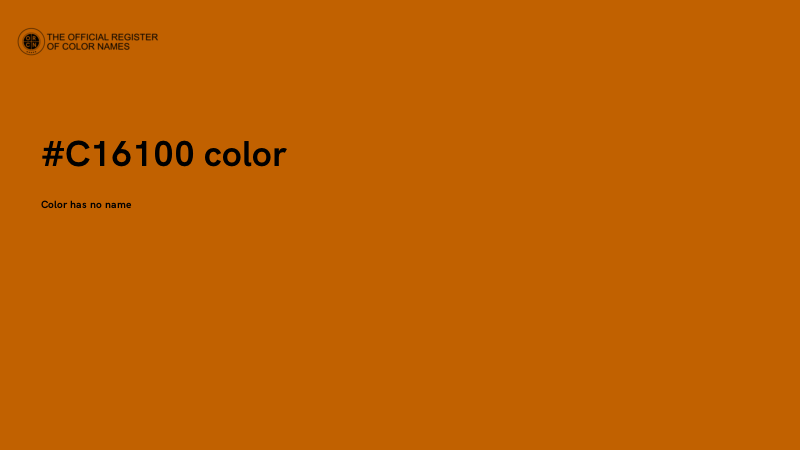 #C16100 color image