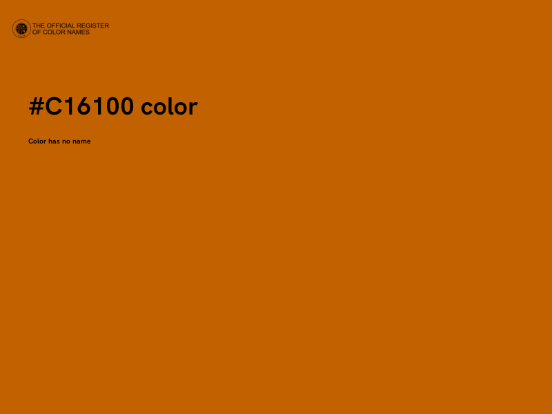 #C16100 color image