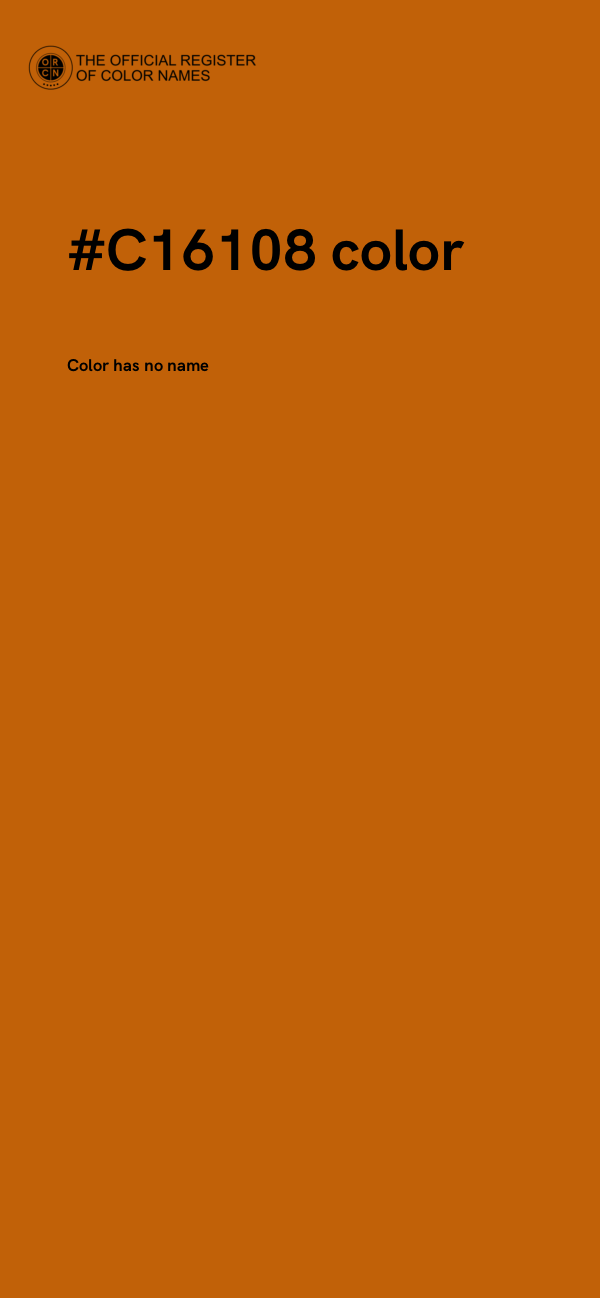 #C16108 color image