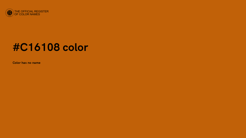 #C16108 color image