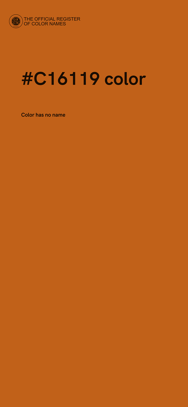 #C16119 color image