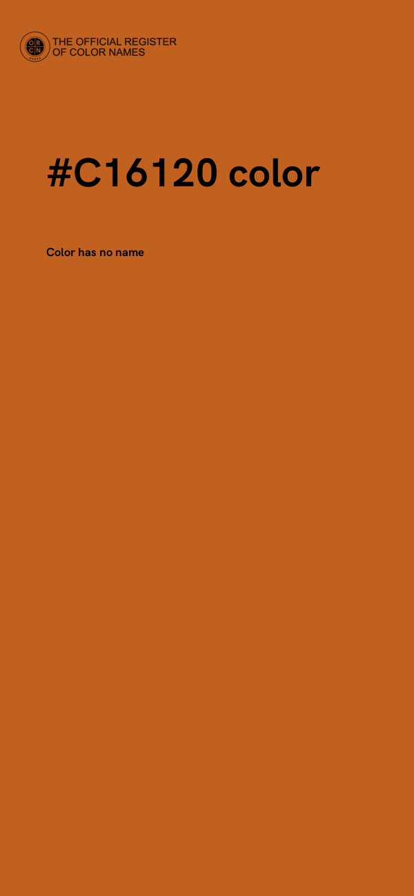 #C16120 color image
