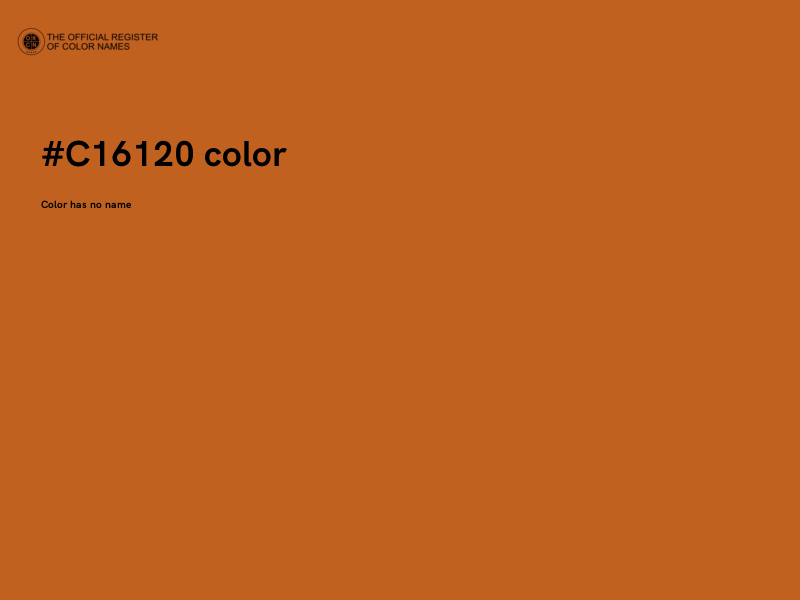 #C16120 color image