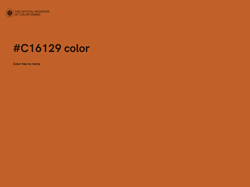 #C16129 color image