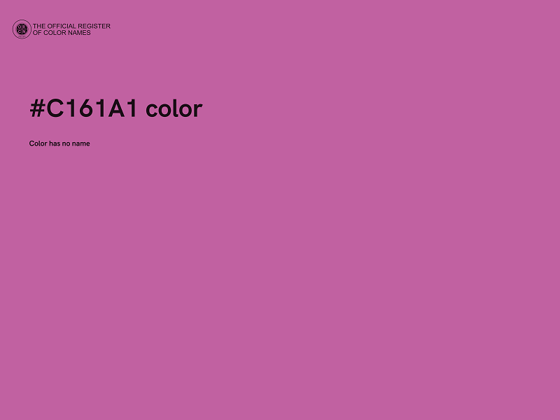 #C161A1 color image