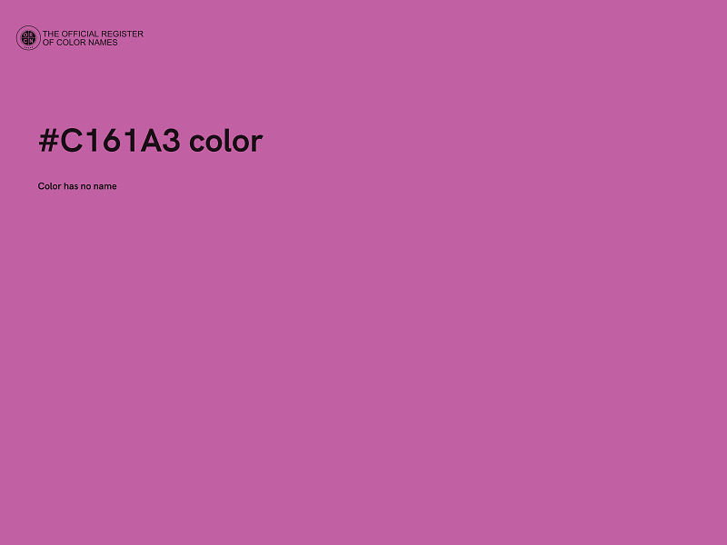 #C161A3 color image