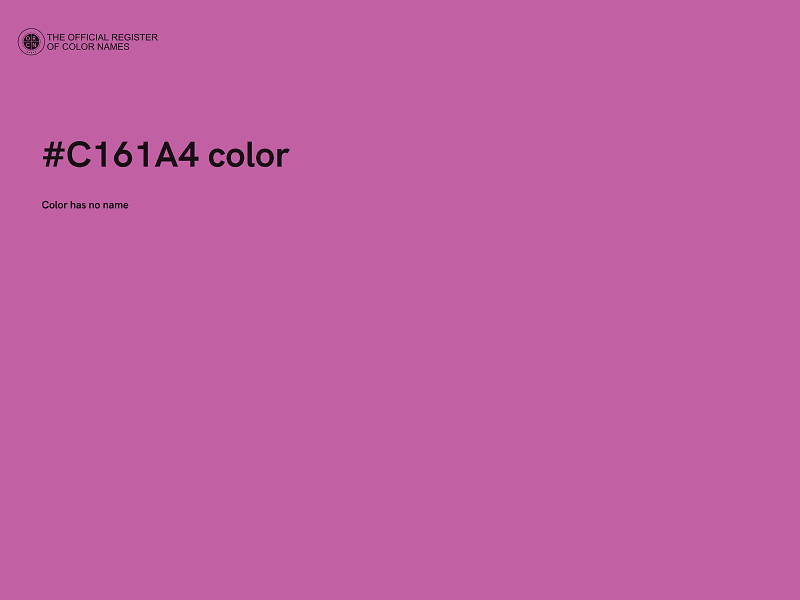 #C161A4 color image