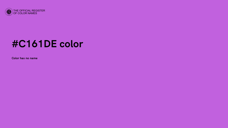 #C161DE color image