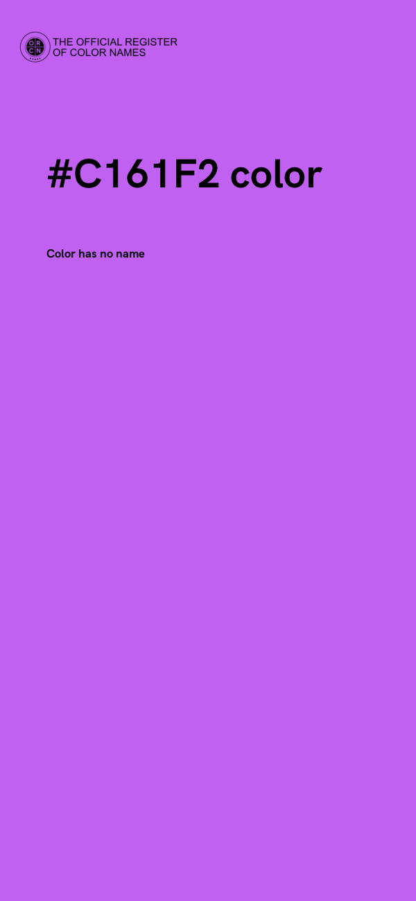 #C161F2 color image