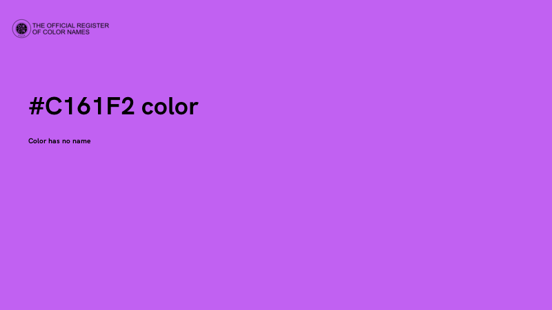 #C161F2 color image