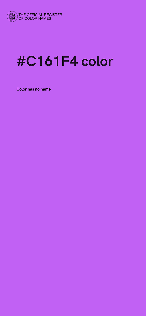 #C161F4 color image