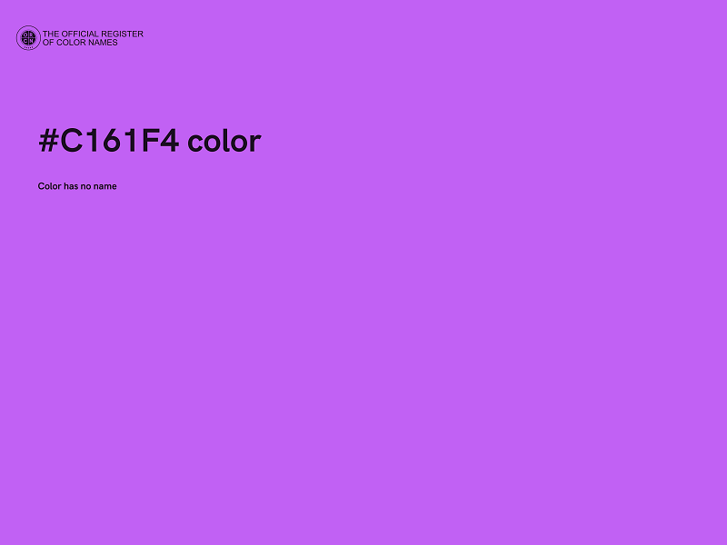 #C161F4 color image