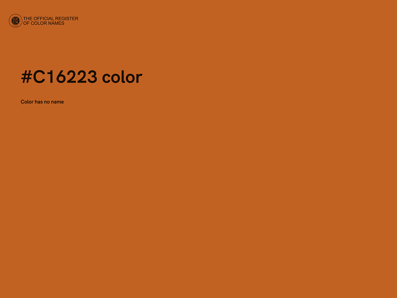 #C16223 color image