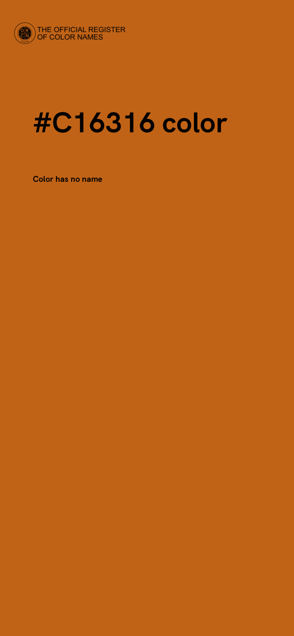 #C16316 color image